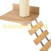 Cat scratching post for climbing cats with wall-mounted multi-level ladder 