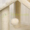 Cat scratching post 60x40x131 cm scratching post natural multi-level cat furniture with cat house and toy