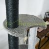 Cat scratching post adjustable height 60x40x225-255 cm scratching post gray multi-level cat furniture