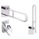 Folding Bathroom Toilet Handrail Stainless Standing Handrail Support for Disabled Elderly 60cm Long