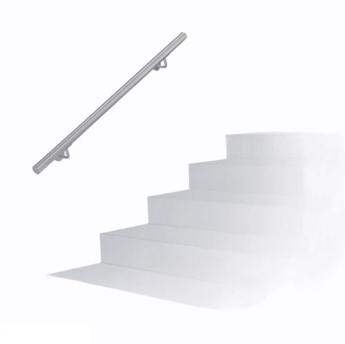 Stair railing stainless steel handrail 100 cm railing diameter 40 mm for indoor and outdoor use