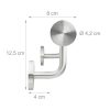 Stair railing stainless steel handrail 100 cm railing diameter 40 mm for indoor and outdoor use