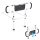 Inox shower handrail 30 cm Standing handrail Brushed, matt stainless steel handrail for disabled elderly 