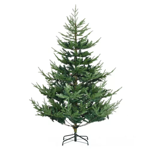 Műfenyő 180 cm élethű karácsonyfa nordmann fenyő, 795 ággal, masszív acéltalppal