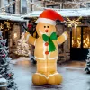 Felfújható karácsonyi mézeskalács figura 183 cm magas, LED-világítással és beépített ventilátorral