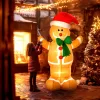 Felfújható karácsonyi mézeskalács figura 183 cm magas, LED-világítással és beépített ventilátorral