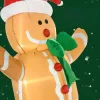 Felfújható karácsonyi mézeskalács figura 183 cm magas, LED-világítással és beépített ventilátorral