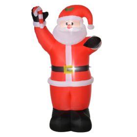   Felfújható karácsonyi dekoráció 240 cm Mikulás LED világítással és cukorpálcával