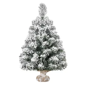   Mini műfenyő 60 cm havas hatású karácsonyfa beltéri karácsonyfa talppal