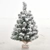 Mini műfenyő 60 cm havas hatású karácsonyfa beltéri karácsonyfa talppal