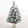 Mini műfenyő 60 cm havas hatású karácsonyfa beltéri karácsonyfa talppal