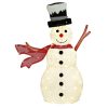 LED-es karácsonyi hóember dekoráció 78 melegfehér LED-del, acélvázzal, beltéri és kültéri használatra