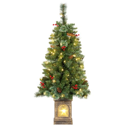 Műfenyő 120 cm beépített LED világítással, 8 fényprogrammal és 214 ággal