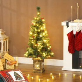   Műfenyő 120 cm beépített LED világítással, 8 fényprogrammal és 214 ággal