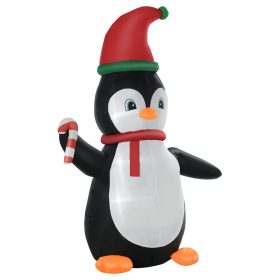   Felfújható karácsonyi dekoráció 2,5 m magas világító pingvin LED-fényekkel