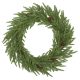 Műfenyő karácsonyi ajtókoszorú 60 cm átmérő, 88 ággal, 7 tobozzal zöld színben