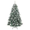 Műfenyő karácsonyfa 180 cm magas, havas hatású, 1000 ággal, 34 tobozzal, fém talppal