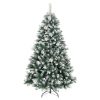 Műfenyő karácsonyfa 180 cm magas, havas hatású, 1000 ággal, 34 tobozzal, fém talppal