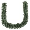 Műfenyő karácsonyi girland 270 cm hosszú, 216 ágas, havas hatású, hajlítható vázzal, zöld színben