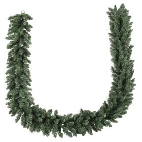   Műfenyő karácsonyi girland 270 cm hosszú, 216 ágas, havas hatású, hajlítható vázzal, zöld színben