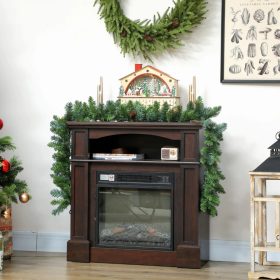   Karácsonyi műfenyő girland 180 cm hosszú, 162 ágas, 8 tobozzal díszített, zöld színű, hajlítható vázas dekoráció