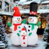 Felfújható hóember család 180 cm magas, LED világítással, IP44 kültéri kivitel