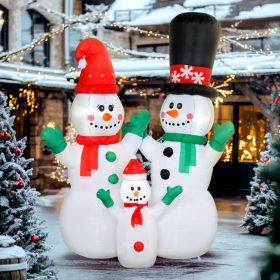   Felfújható hóember család 180 cm magas, LED világítással, IP44 kültéri kivitel