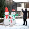 Felfújható hóember család 180 cm magas, LED világítással, IP44 kültéri kivitel