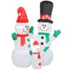 Felfújható hóember család 180 cm magas, LED világítással, IP44 kültéri kivitel