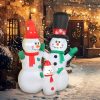 Felfújható hóember család 180 cm magas, LED világítással, IP44 kültéri kivitel