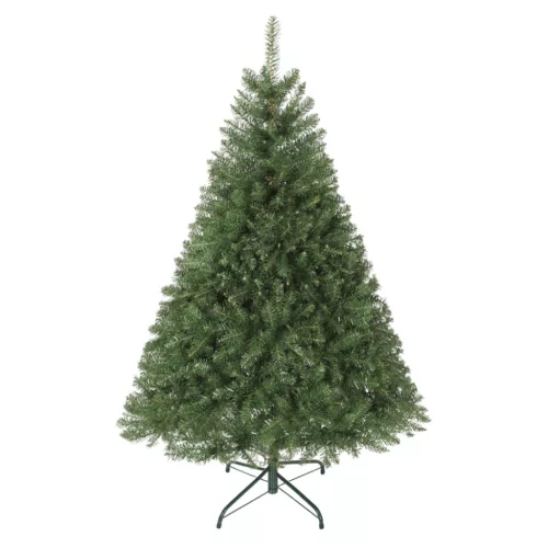 Műfenyő karácsonyfa 150 cm magas, 992 ággal, összecsukható fém talppal, tűzálló anyagból