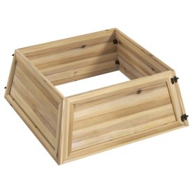   Karácsonyfa takaró 65x65 cm természetes fenyőfából, rusztikus stílusban karácsonyfa szoknya 