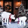 LED-es jegesmedve dekoráció 2 részes 140 hidegfehér LED-del, időzítővel, IP44 kültéri kivitel