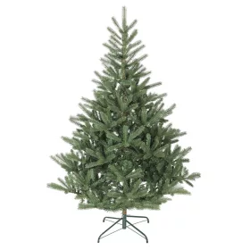 Műfenyő karácsonyfa 180 cm magas, széles ágú, élethű fenyő, tűzálló anyagból, fém talppal