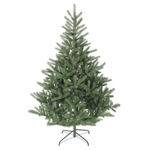Műfenyő karácsonyfa 180 cm magas, széles ágú, élethű fenyő fém talppal