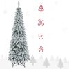 Műfenyő 180 cm havas hatású, keskeny kialakítású karácsonyfa 523 ággal, élethű megjelenéssel