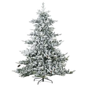   Műfenyő 180 cm havas hatású karácsonyfa dús koronával, élethű megjelenéssel, tobozokkal díszítve