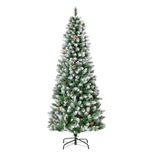 Havas műfenyő 180 cm világoszöld karácsonyfa 630 ág, 37 toboz