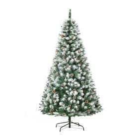   Műfenyő 180 cm havas hatású karácsonyfa 800 ág, 61 toboz