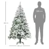 Műfenyő 180 cm havas hatású karácsonyfa lángálló automatikusan nyíló műfenyő zöld/fehér