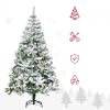 Műfenyő 180 cm havas hatású karácsonyfa automatikusan nyíló műfenyő zöld/fehér
