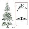 Műfenyő 180 cm havas hatású karácsonyfa automatikusan nyíló műfenyő zöld/fehér