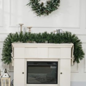   Műfenyő girland 180 cm valósághű, formázható karácsonyi dekoráció