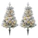 LED-es karácsonyfa szett 2 db 107 cm, havas ágakkal elemes működés