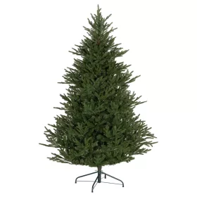 Karácsonyfa 183 cm valósághű megjelenés, tűzálló anyag, stabil fém állvánnyal