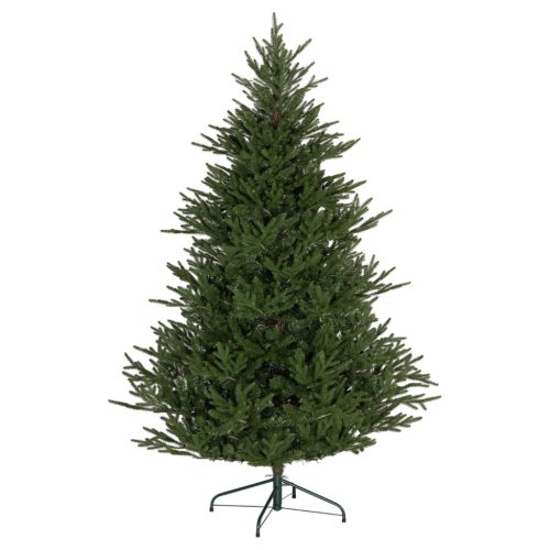 Karácsonyfa 183 cm valósághű megjelenés stabil fém állvánnyal