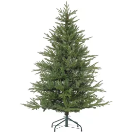 Karácsonyfa 150 cm valósághű megjelenés, tűzálló anyag, stabil fém állvánnyal
