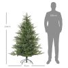 Karácsonyfa 150 cm valósághű megjelenés stabil fém állvánnyal