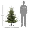 Műfenyő 100x100x150 cm élethű dús karácsonyfa 1290 ágú, gyors összeállítású, tűzálló kivitel