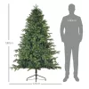 Karácsonyfa 183 cm valósághű, tűzálló műfenyő stabil fém talppal